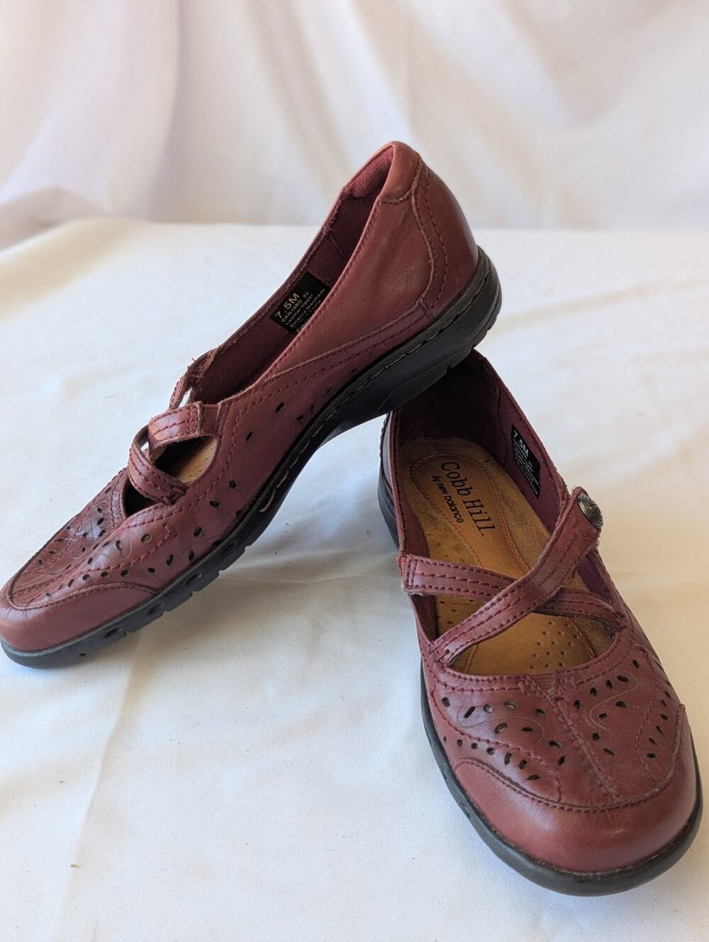 New Balance, Nobbhill, Petra Mary Jane,7.5,Red Leather Uppers